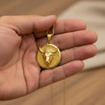 Load image into Gallery viewer, Gold Bull Pendant - Engravable
