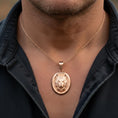 Load image into Gallery viewer, Gold Wolf Pendant - Engravable
