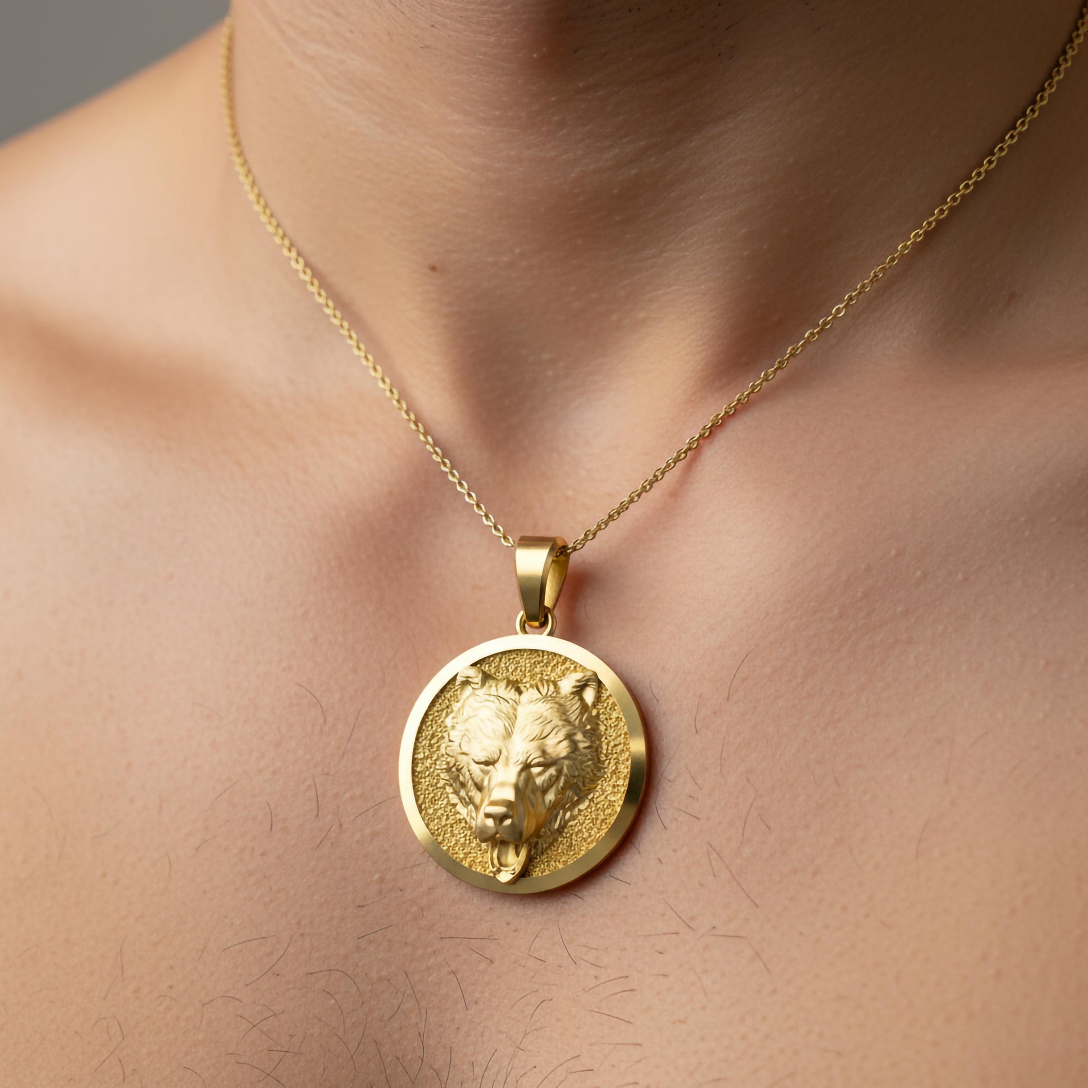 Gold Bear Pendant
