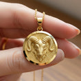 Load image into Gallery viewer, Gold Ram Pendant - Engravable
