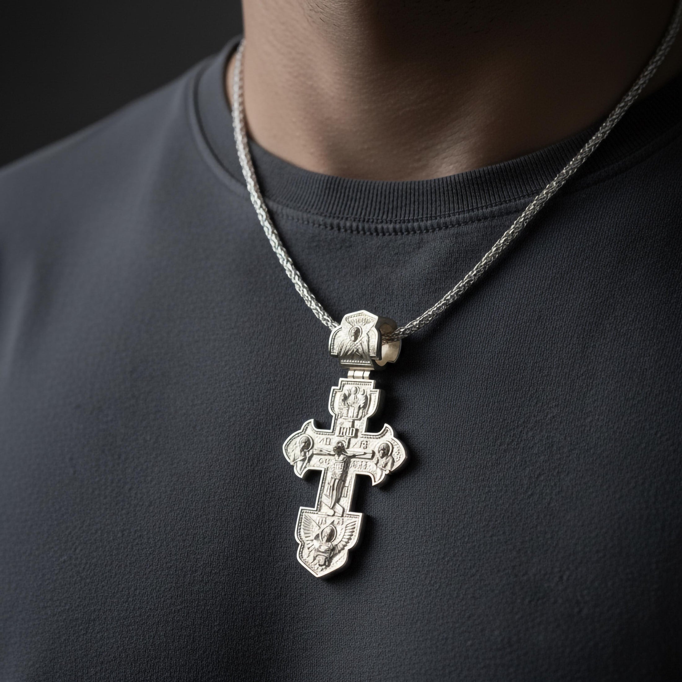 Double Sided Orthodox Cross Pendant