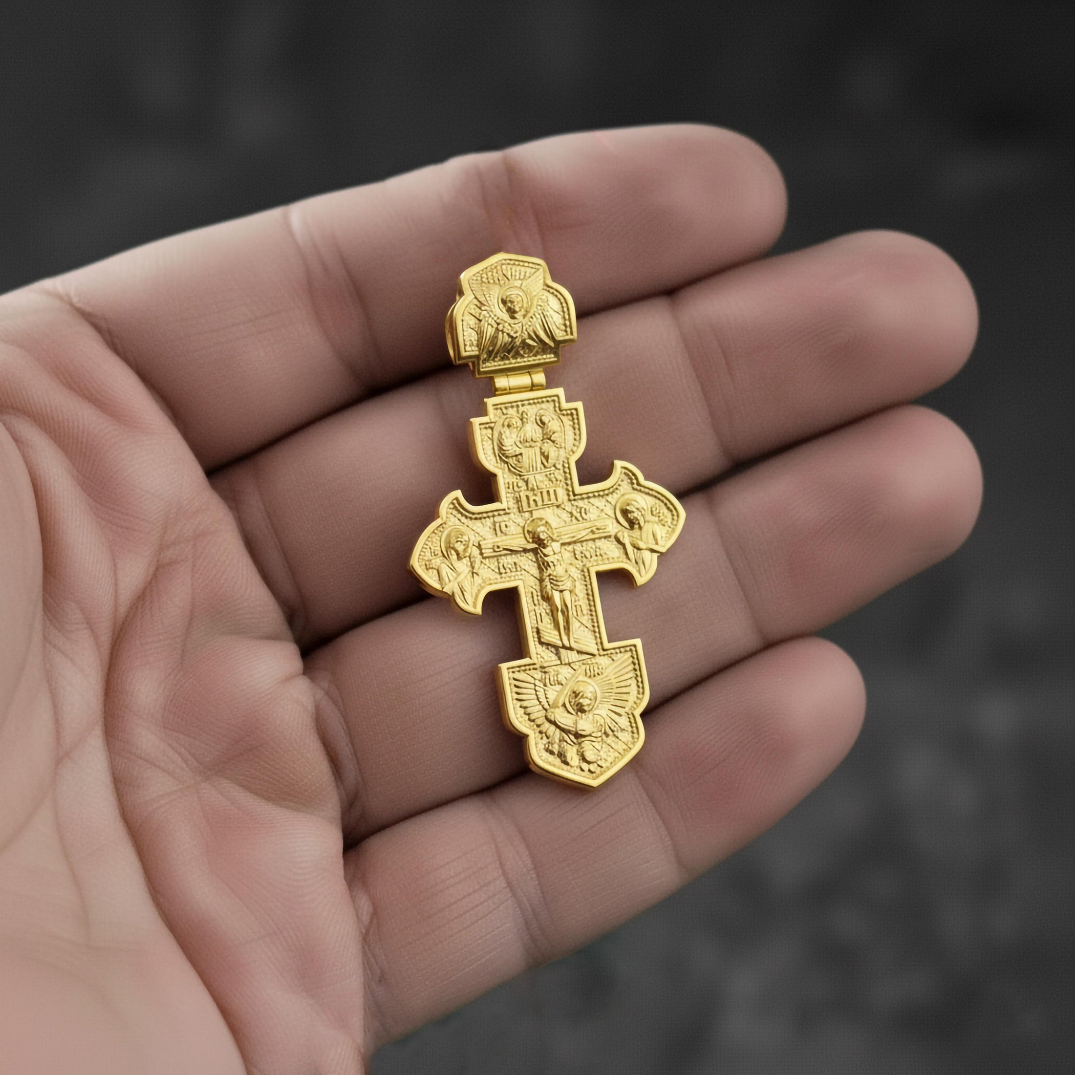 Double Sided Orthodox Cross Pendant
