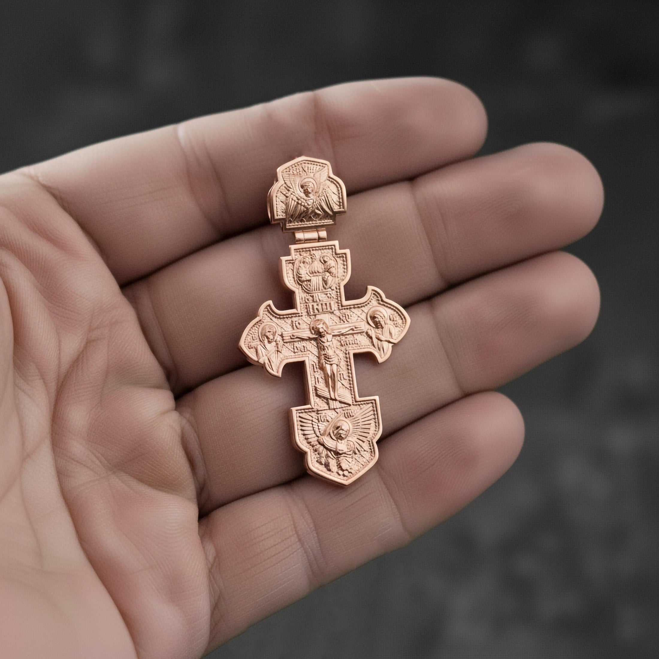 Double Sided Orthodox Cross Pendant