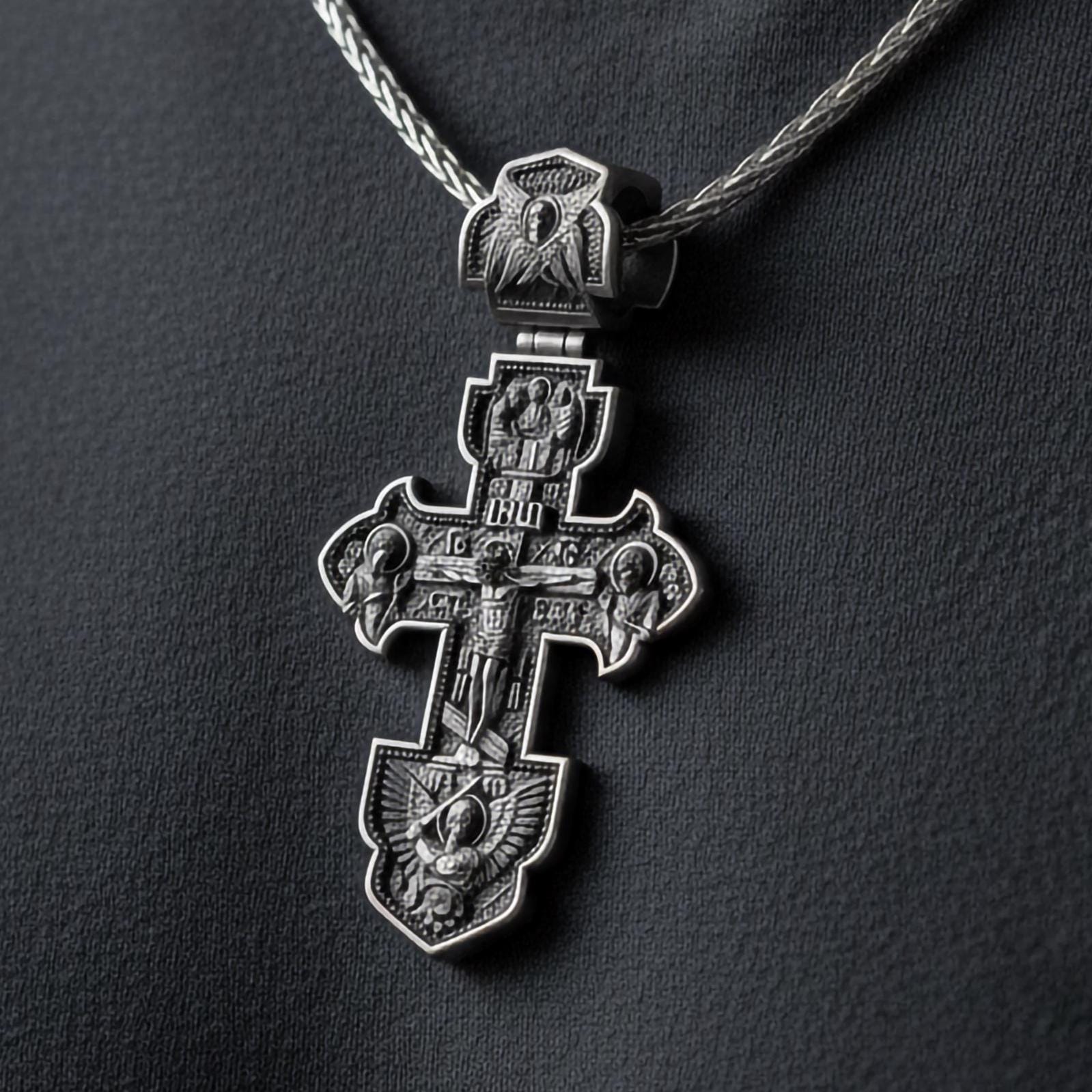 Double Sided Orthodox Cross Pendant