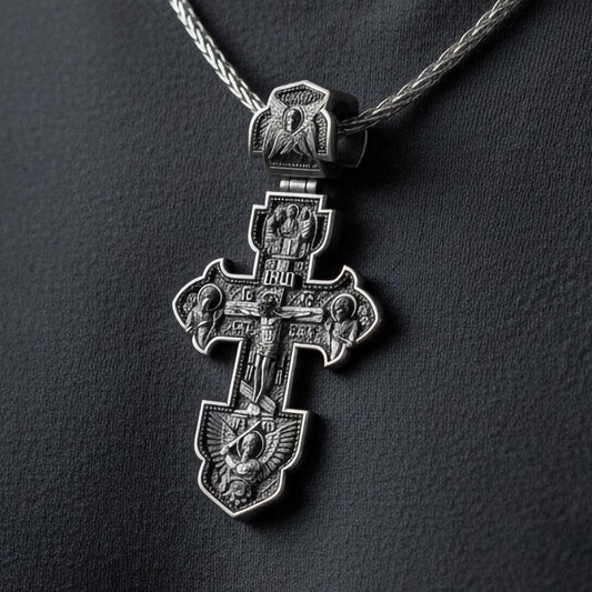Double Sided Orthodox Cross Pendant