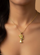 Gold Nefertiti Pendant