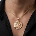 Load image into Gallery viewer, Gold Lion Pendant - Engravable
