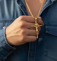 Load image into Gallery viewer, Crucifix Jesus Pendant – 925 Sterling Silver Cross Necklace for Men, Christian Faith Jewelry, Catholic Gift
