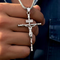 Load image into Gallery viewer, Crucifix Jesus Pendant – 925 Sterling Silver Cross Necklace for Men, Christian Faith Jewelry, Catholic Gift
