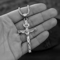Load image into Gallery viewer, Crucifix Jesus Pendant – 925 Sterling Silver Cross Necklace, INRI Christian Jewelry, Catholic Faith Gift for Men
