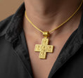 Load image into Gallery viewer, Byzantine Cross Pendant – 925 Silver Jesus and Virgin Mary Necklace, Orthodox Christian Faith Jewelry
