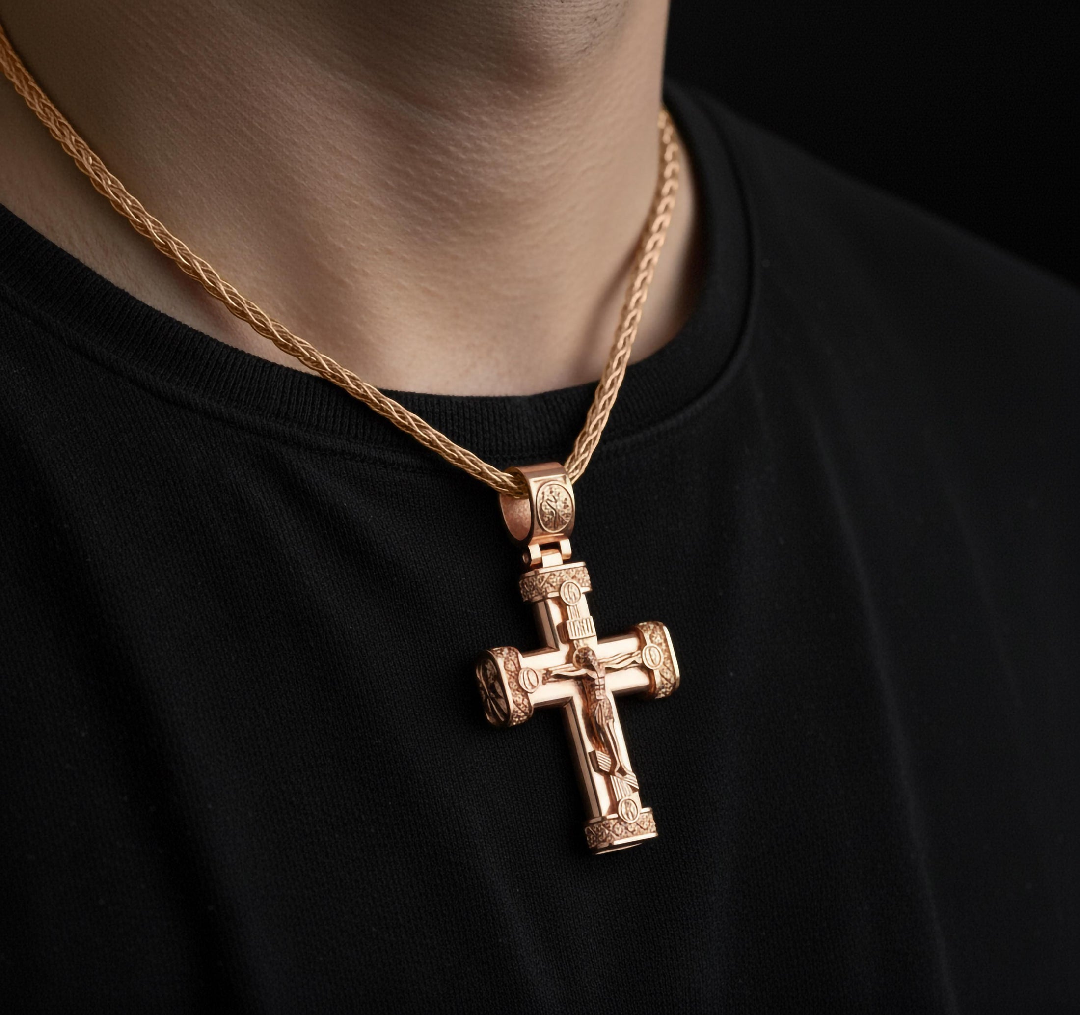 Crucifix Cross Pendant – 925 Silver Jesus Christ Necklace, Catholic Faith Jewelry for Men and Women