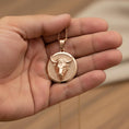 Load image into Gallery viewer, Gold Bull Pendant - Engravable
