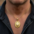 Load image into Gallery viewer, Gold Wolf Pendant - Engravable
