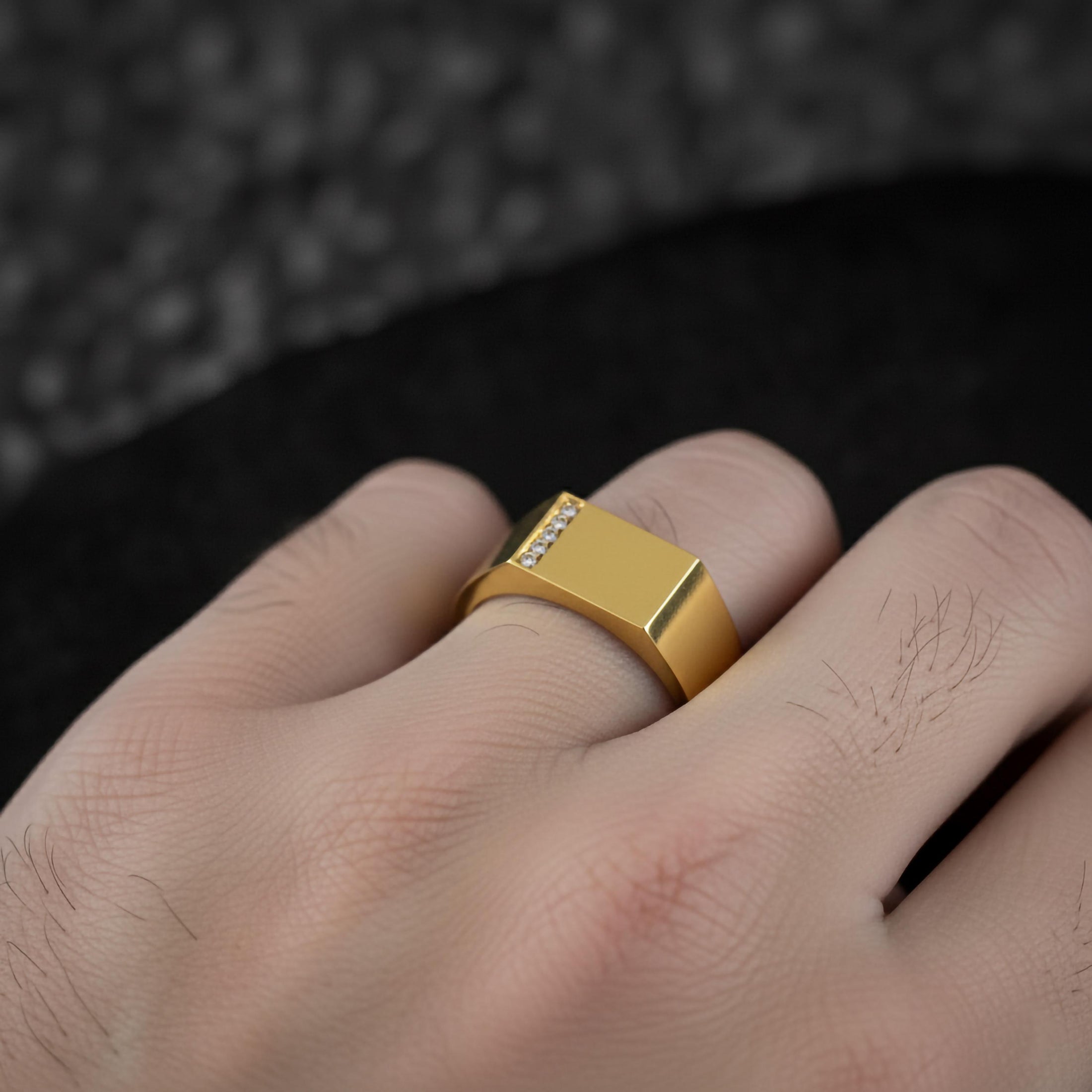 Vertical Diamond Bar Ring – 925 Silver, Gold & Rose Gold Modern Band, Minimalist Men’s or Women’s Jewelry