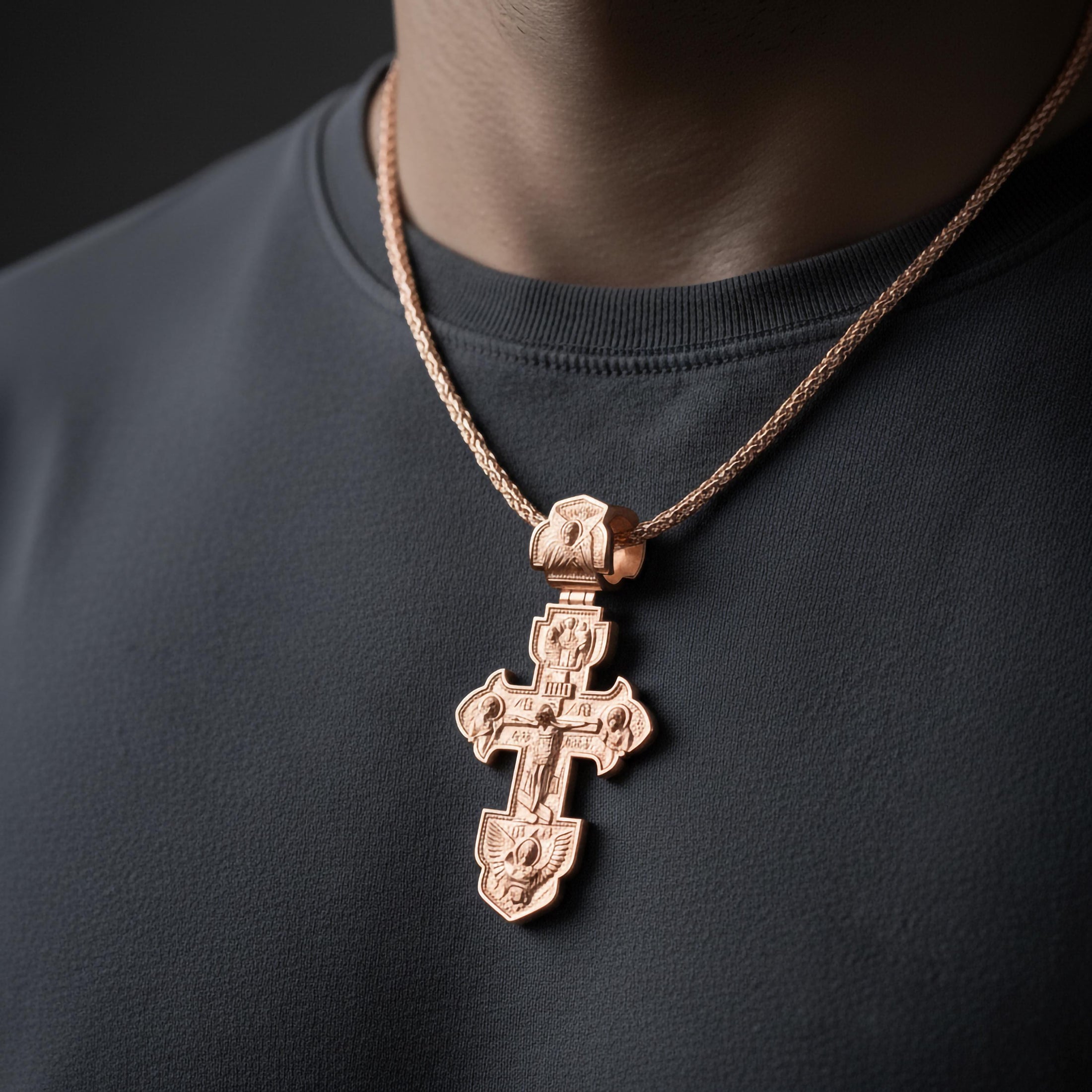 Double Sided Orthodox Cross Pendant