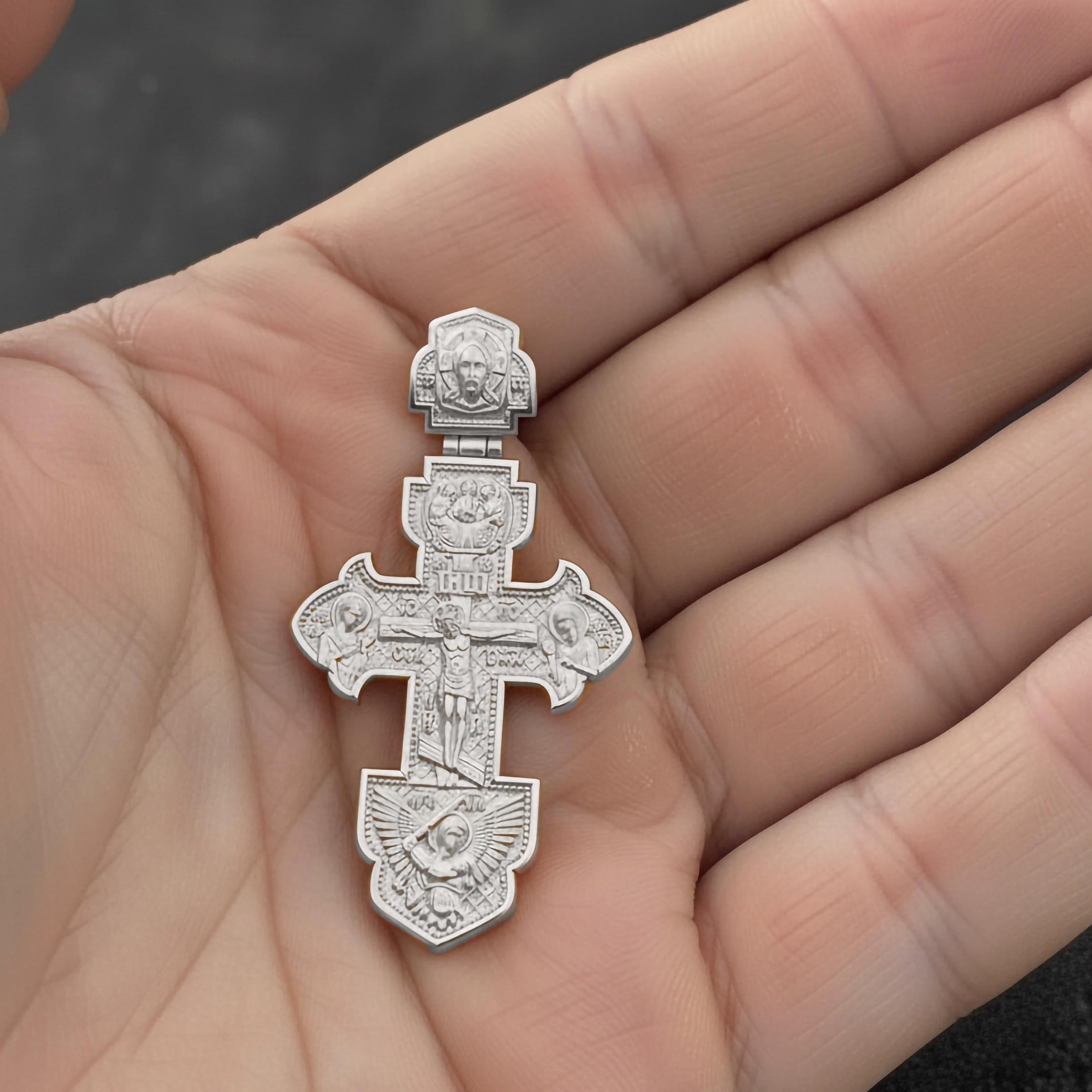 Double Sided Orthodox Cross Pendant