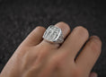 Load image into Gallery viewer, Crucifixion Ring – 925 Sterling Silver Jesus on Cross Band, Symbol of Faith, Redemption & Devotion Jewelry
