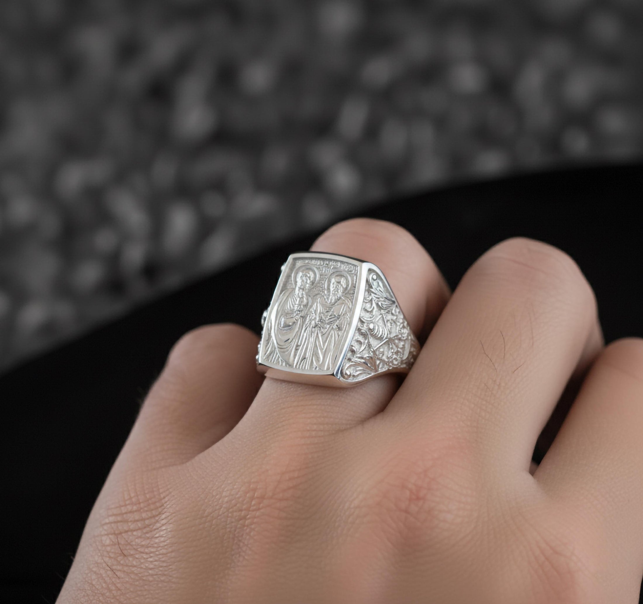 Saint Peter and Saint Paul Ring – 925 Sterling Silver Apostles of Faith, Symbol of Unity and Devotion Jewelry