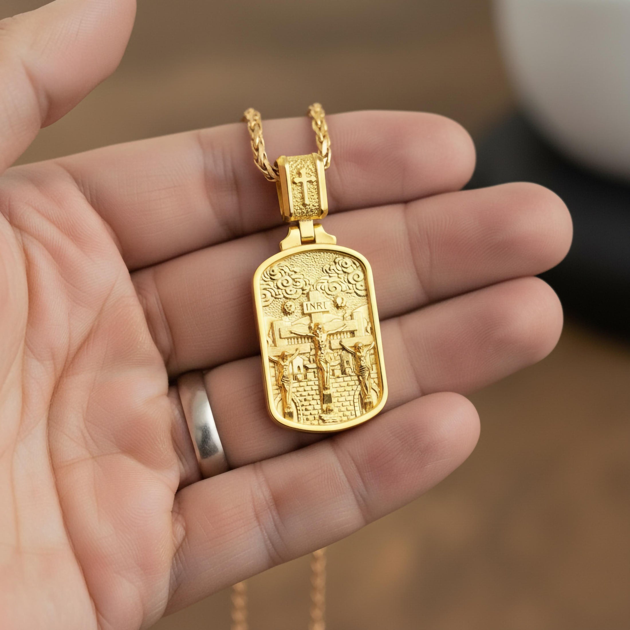 Crucifixion Pendant – 925 Sterling Silver Jesus on Cross Necklace, Christian Symbol of Faith and Redemption