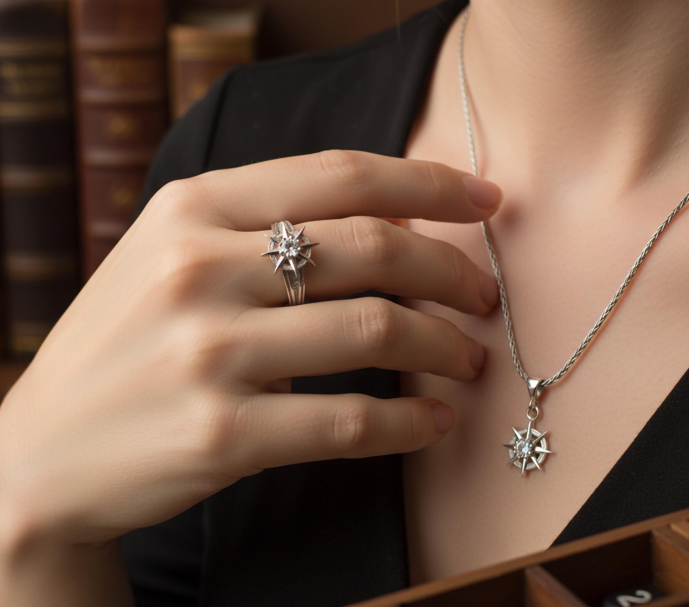 Silver Gale's Earring & Charm - Gale Baldur's Gate 3 Inspired Necklace, Wizard Jewelry Gift