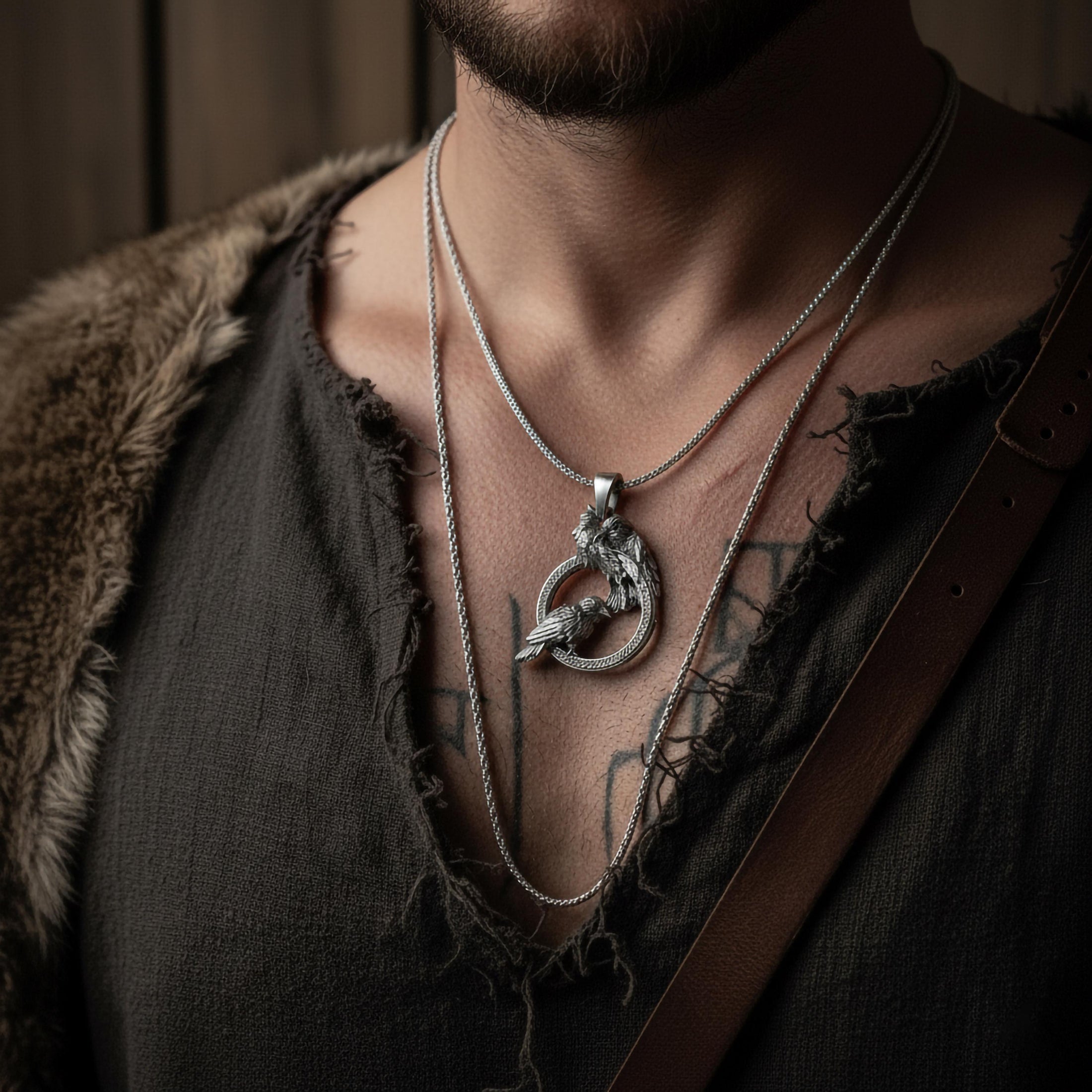 Huginn and Muninn Pendant