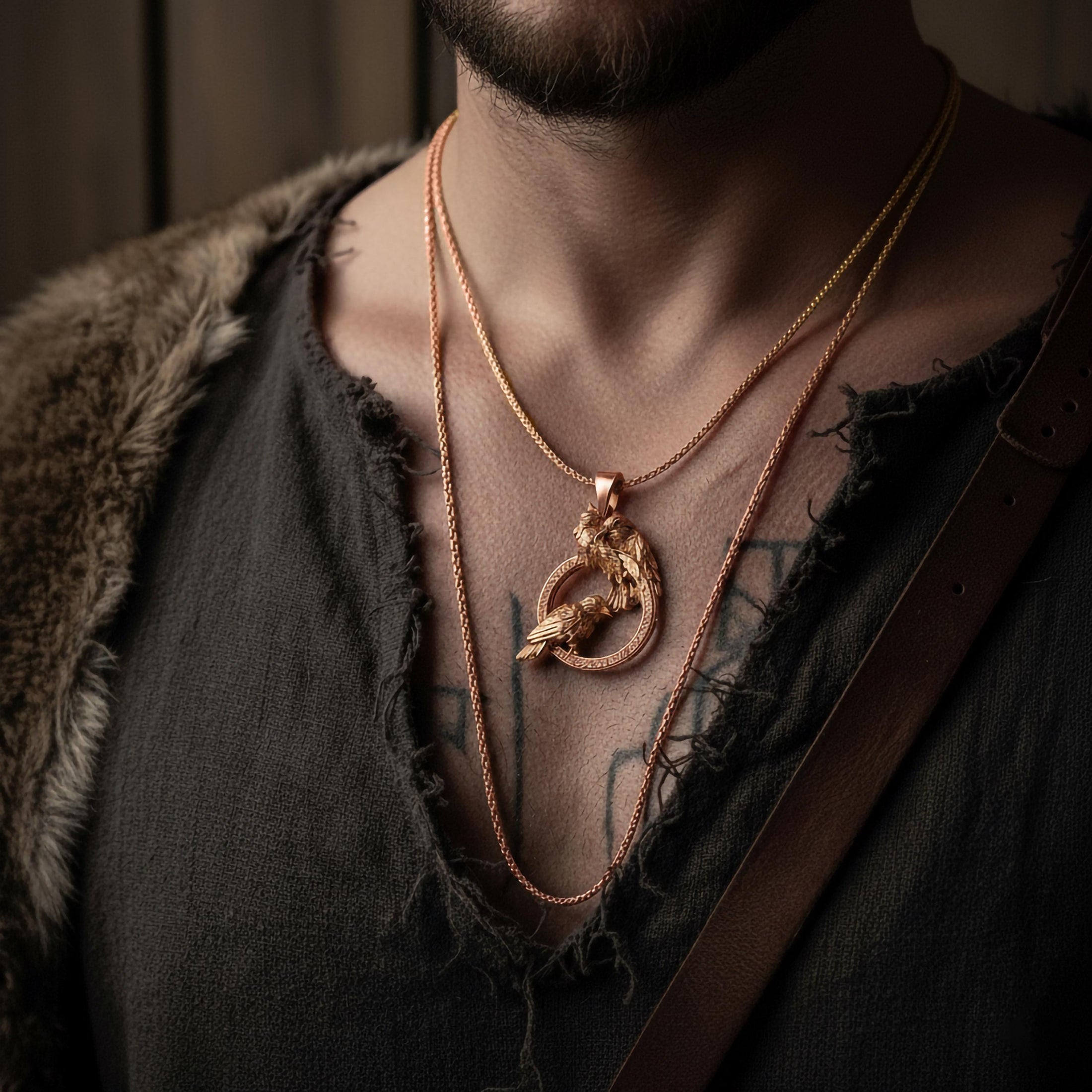 Huginn and Muninn Pendant