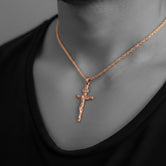 Crucifix Jesus Pendant – 925 Sterling Silver Cross Necklace, INRI Christian Jewelry, Catholic Faith Gift for Men