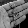 Load image into Gallery viewer, Crucifix Jesus Pendant – 925 Sterling Silver Cross Necklace, INRI Christian Jewelry, Catholic Faith Gift for Men
