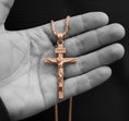 Load image into Gallery viewer, INRI Crucifix Pendant – 925 Sterling Silver Jesus Cross Necklace, Catholic Faith Jewelry for Men & Women
