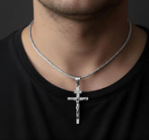 INRI Crucifix Pendant – 925 Sterling Silver Jesus Cross Necklace, Catholic Faith Jewelry for Men & Women