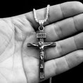 Load image into Gallery viewer, INRI Crucifix Pendant – 925 Sterling Silver Jesus Cross Necklace, Catholic Faith Jewelry for Men & Women
