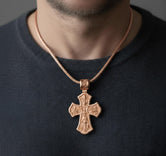 Holy Trinity Cross Pendant – 925 Sterling Silver Jesus and Virgin Mary Necklace, Catholic Devotional Jewelry
