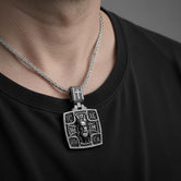 Jesus Christ IC XC NIKA Pendant – 925 Silver Orthodox Cross Necklace, Byzantine Christian Protection Jewelry