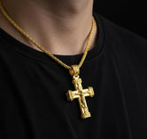 Crucifix Cross Pendant – 925 Silver Jesus Christ Necklace, Catholic Faith Jewelry for Men and Women