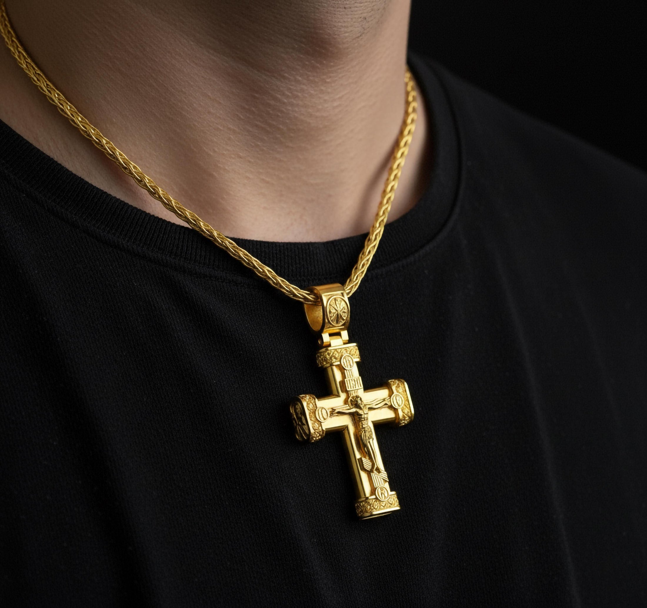 Crucifix Cross Pendant – 925 Silver Jesus Christ Necklace, Catholic Faith Jewelry for Men and Women