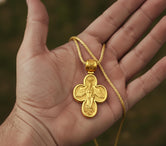 Saint Michael Cross Pendant – 925 Silver Archangel Protection Necklace, Orthodox Christian Jewelry for Men