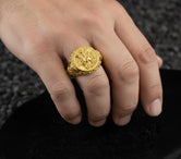 Saint George Ring – 925 Silver Orthodox Signet Ring of the Dragon Slayer, Christian Protection Jewelry for Men