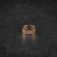 Bild in Galerie-Betrachter laden, Modern Diamond Band Ring – 925 Silver, Gold & Rose Gold Mens Ring, Minimalist Pavé Diagonal Design
