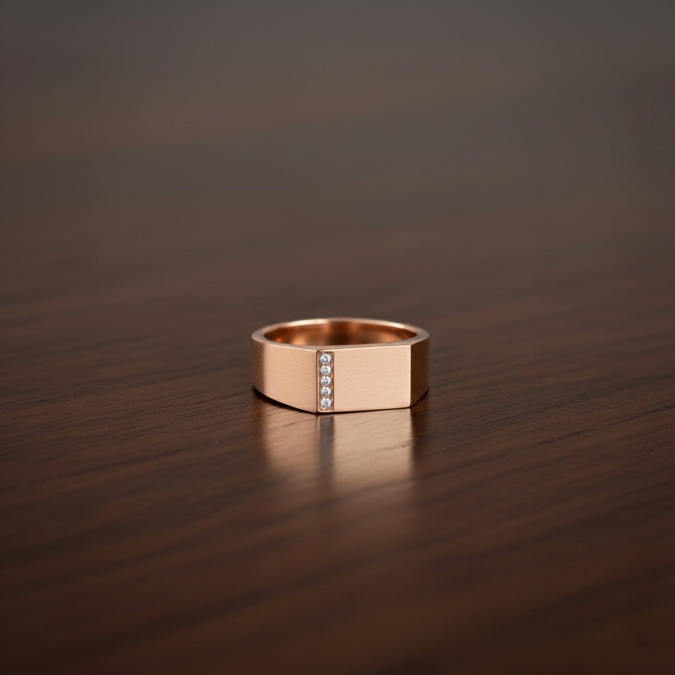 Vertical Diamond Bar Ring – 925 Silver, Gold & Rose Gold Modern Band, Minimalist Men’s or Women’s Jewelry