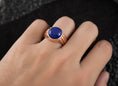Load image into Gallery viewer, Vintage Gemstone Ring – 925 Silver Onyx, Tiger’s Eye & Lapis Lazuli Signet Ring, Bold Handmade Men’s Jewelry
