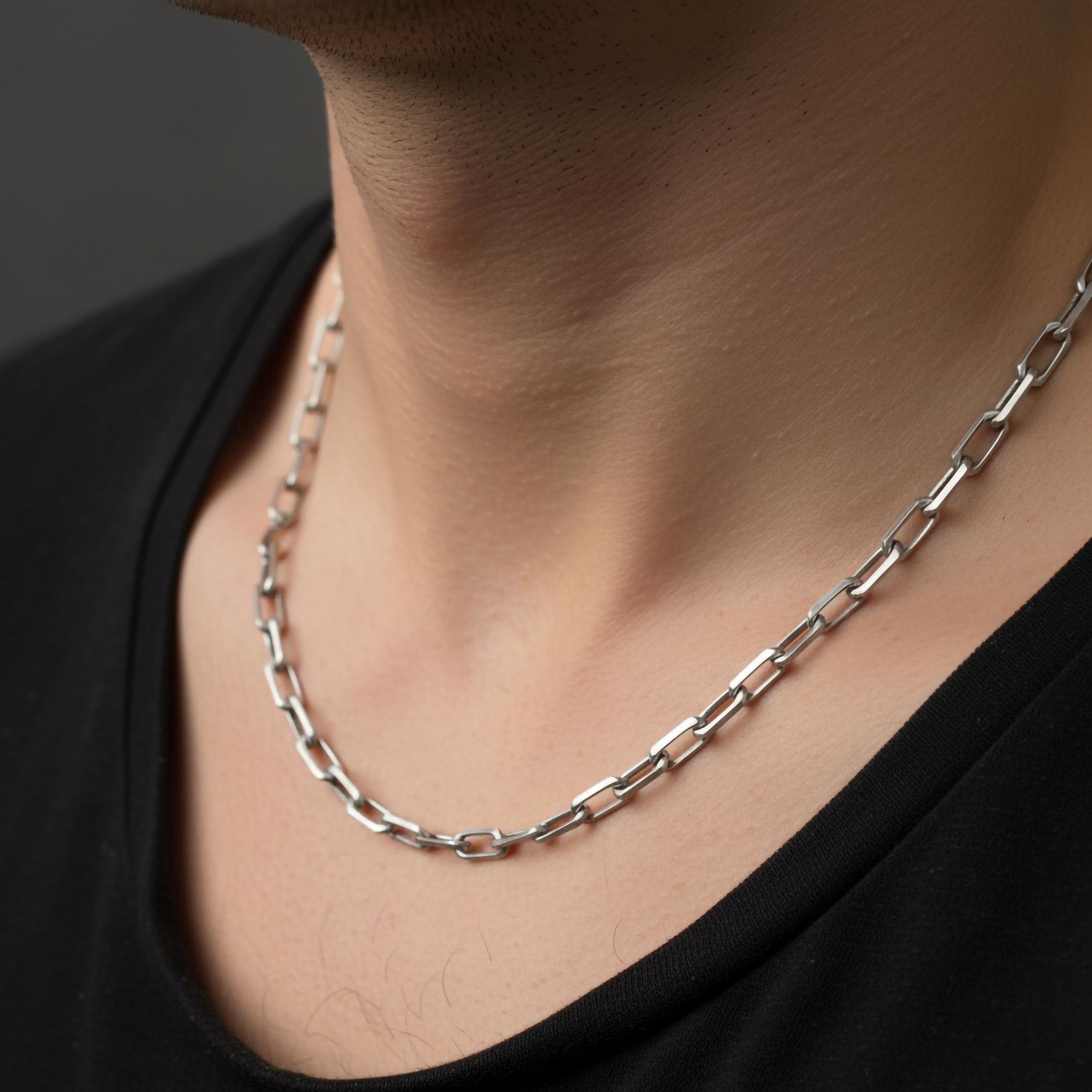 Silver Cable Link Chain