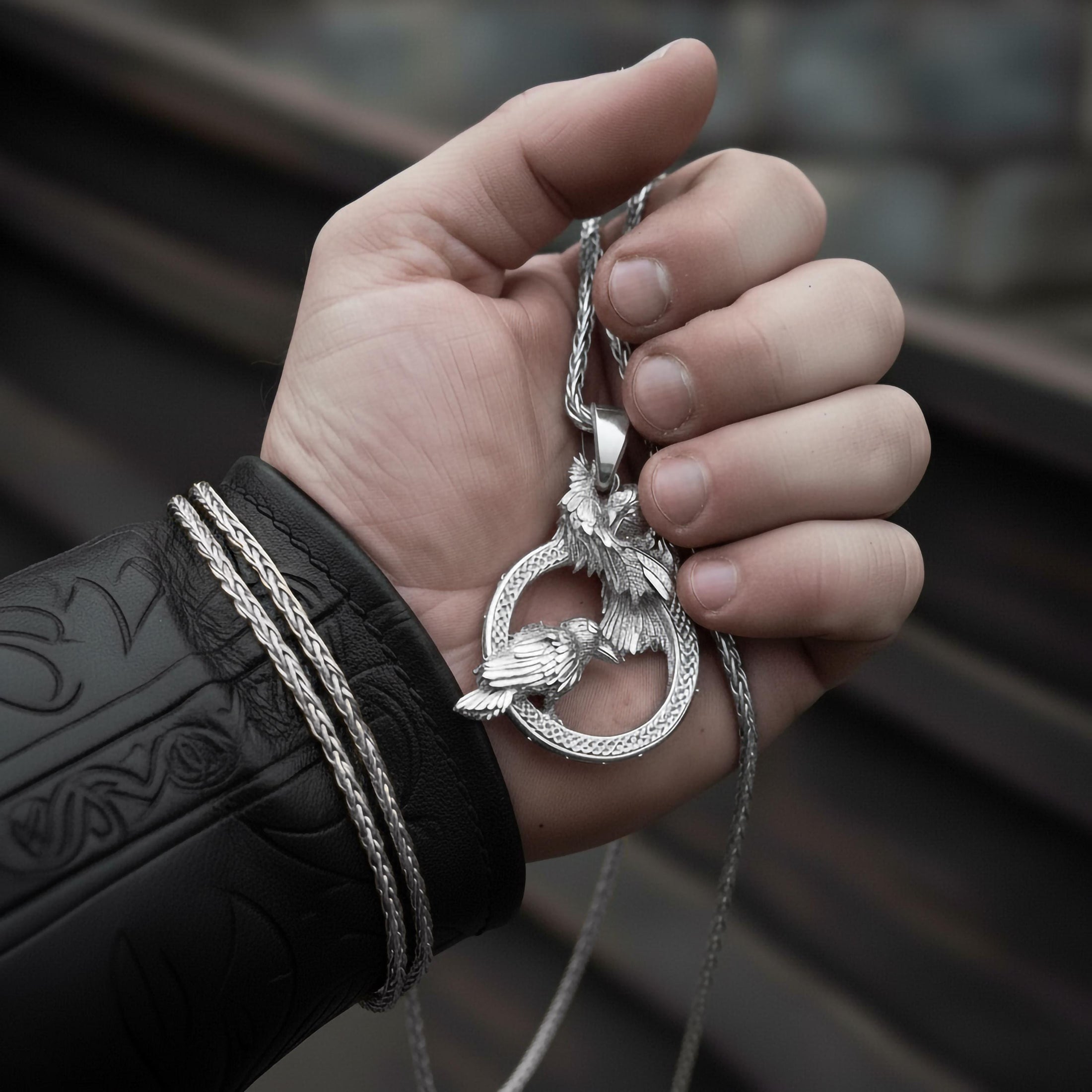 Huginn and Muninn Pendant