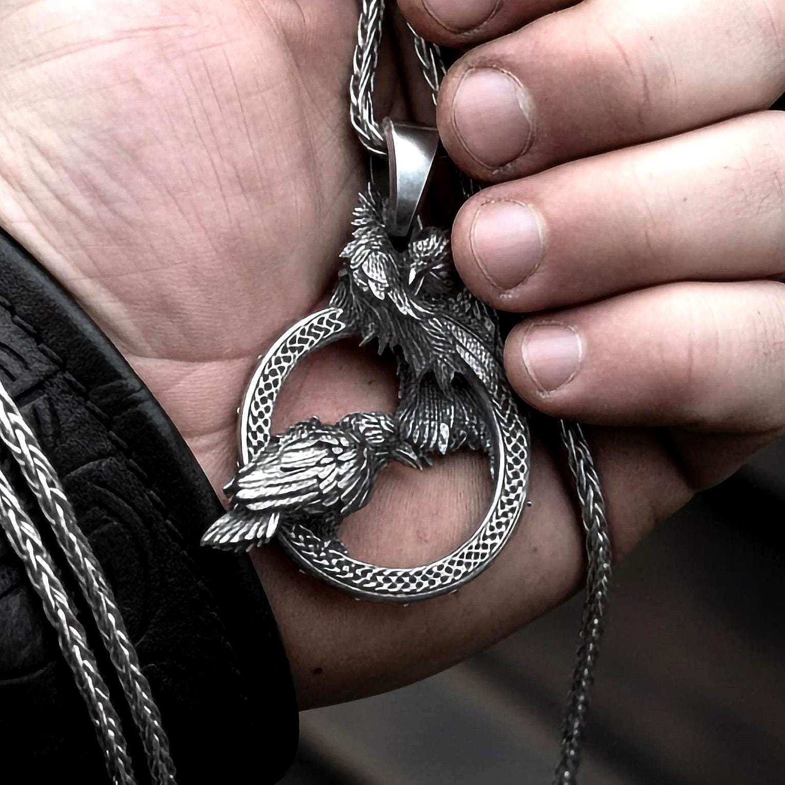 Huginn and Muninn Pendant