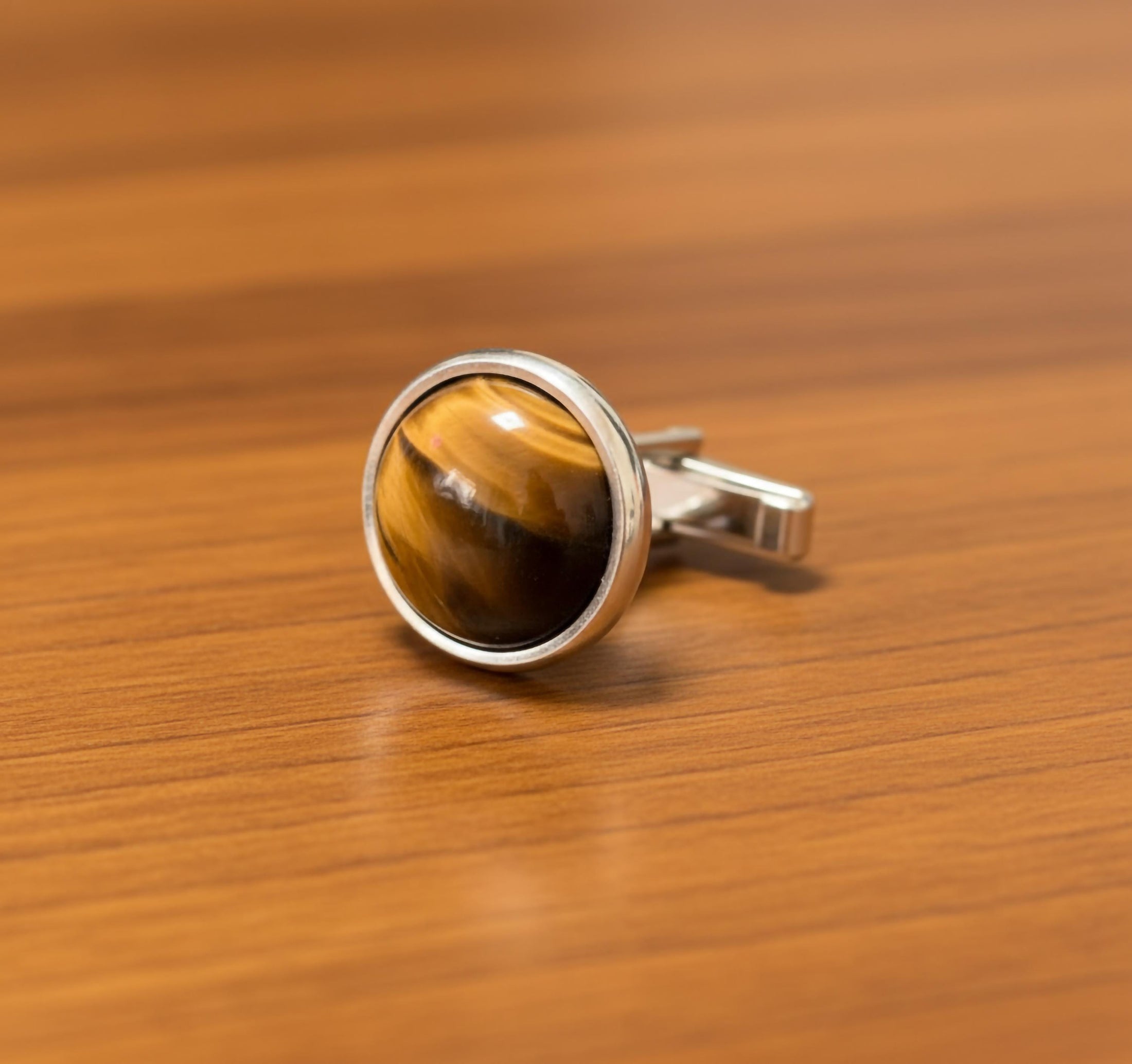 Onyx, Lapis & Tiger’s Eye Cufflinks – 925 Silver or Gold Plated Men’s, Luxury Gemstone Pair Gift for Him