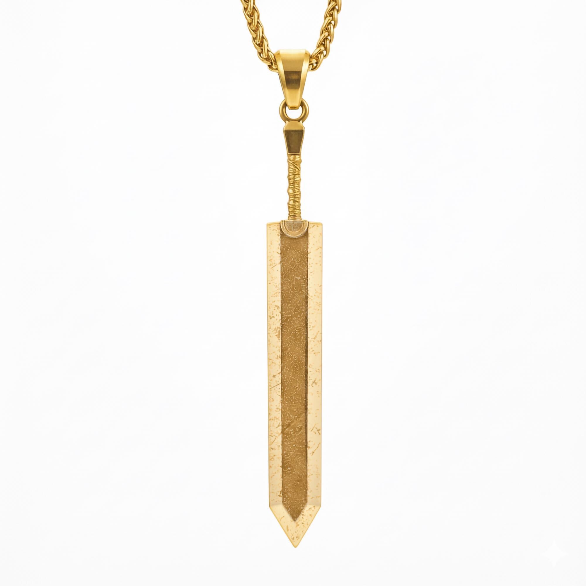 Berserk Guts Inspired Dragonslayer Sword Pendant – Sterling Silver Anime Necklace