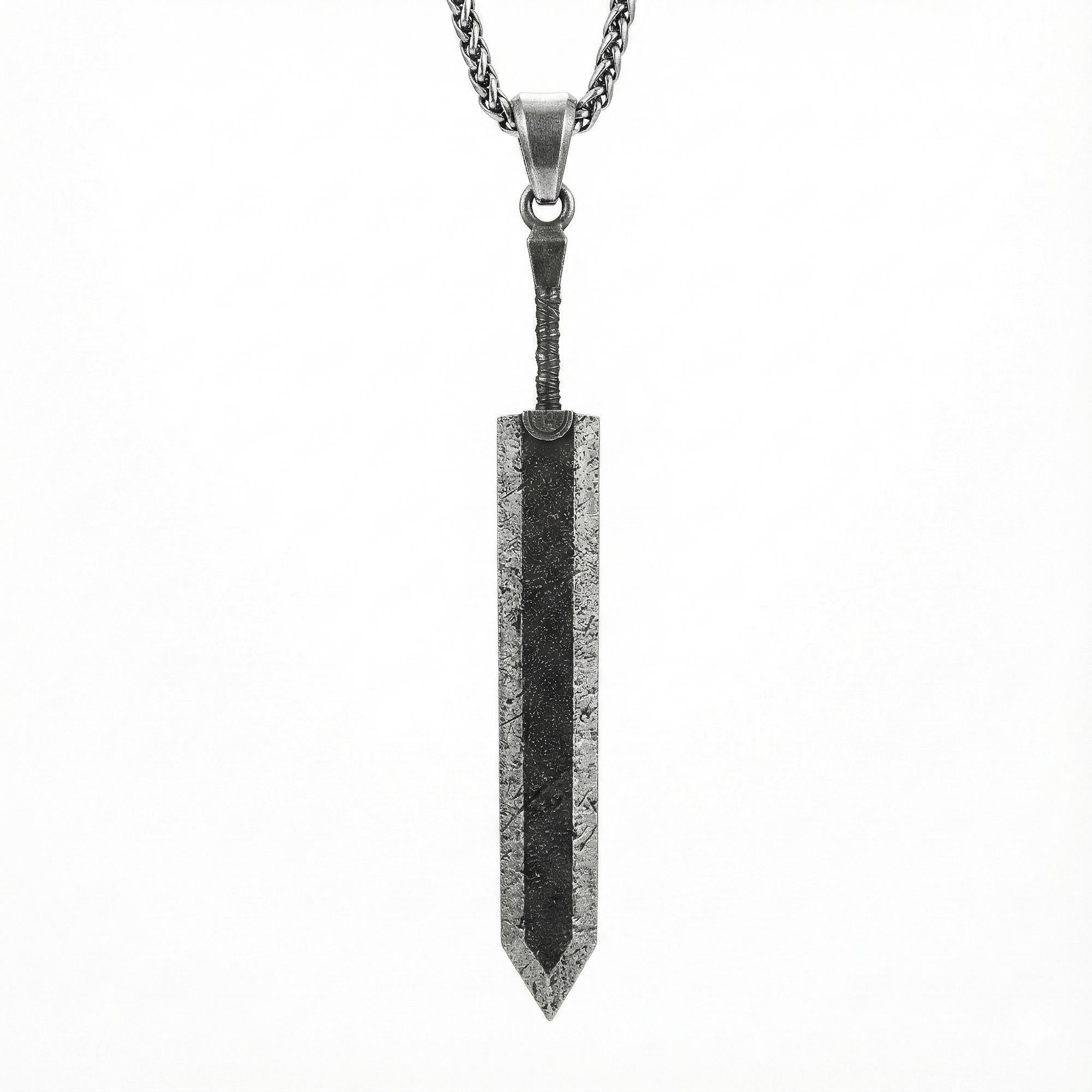 Berserk Guts Inspired Dragonslayer Sword Pendant – Sterling Silver Anime Necklace