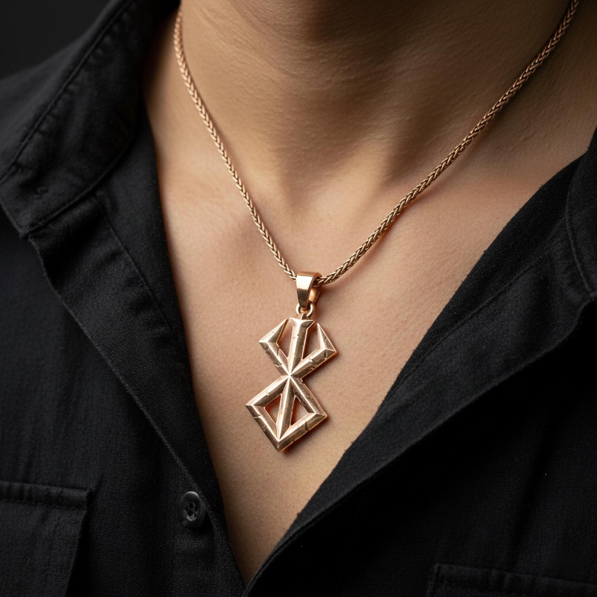 Berserk Inspired Brand of Sacrifice Pendant – Sterling Silver Anime Mark Necklace