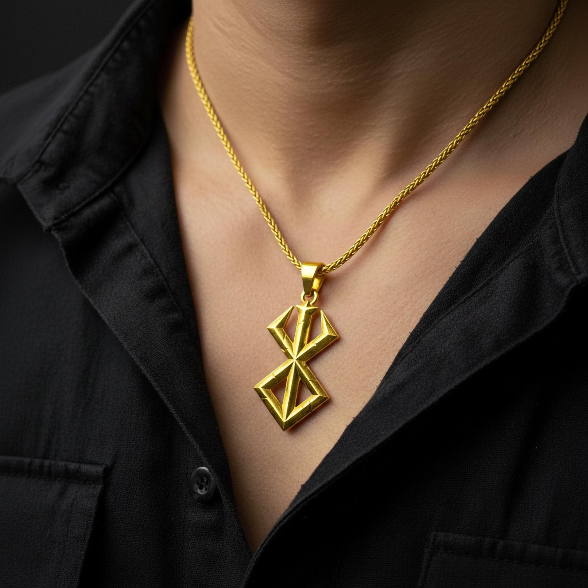 Berserk Inspired Brand of Sacrifice Pendant – Sterling Silver Anime Mark Necklace