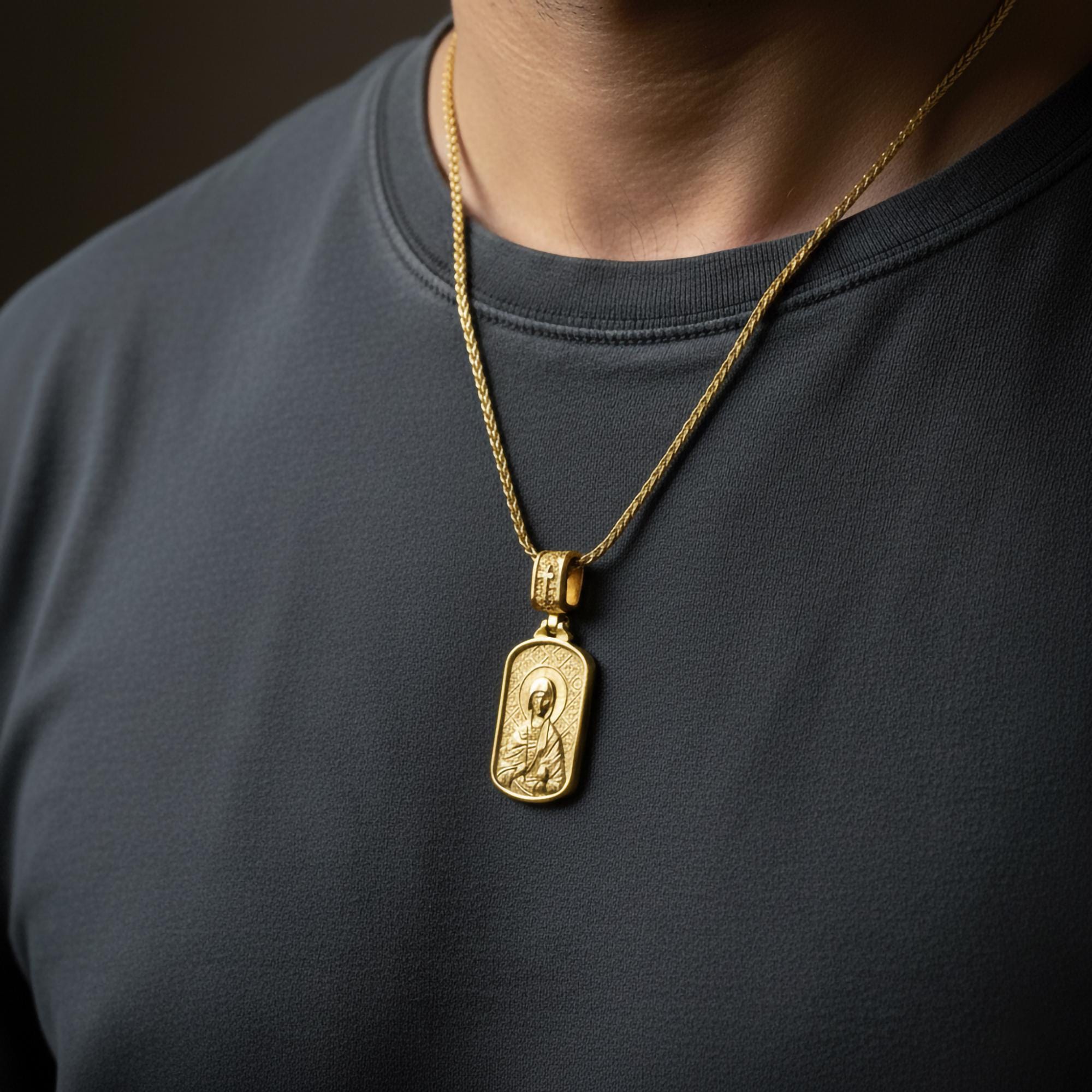 Saint Anastasia Pendant – Sterling Silver Orthodox Icon of St. Anastasia the Healer Necklace